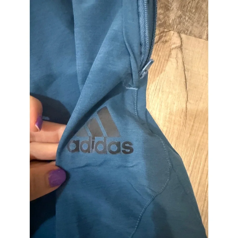 Adidas Aeroready Training Shorts - Blue/Teal - Men's Small -‎ Zipper Pocket